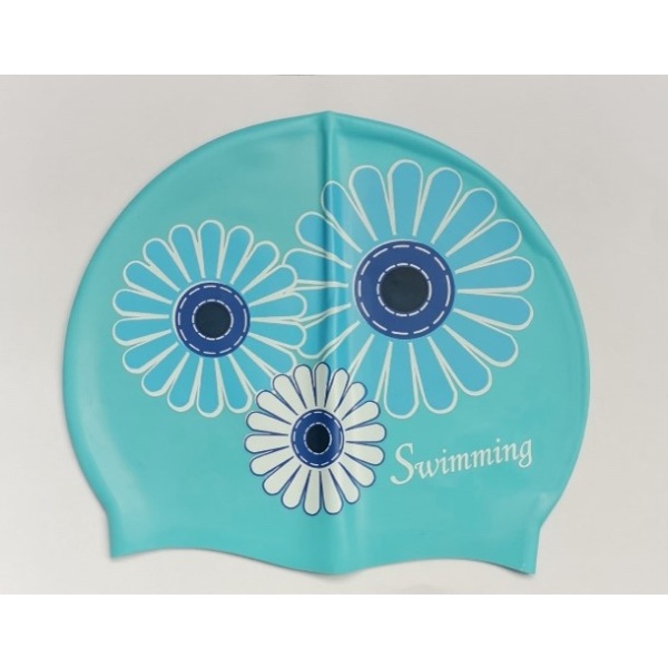 GORRA SILICONA FLOWER BLUE